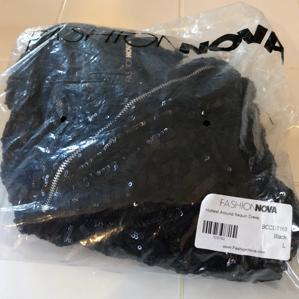 Black sequin Fashion Nova dress